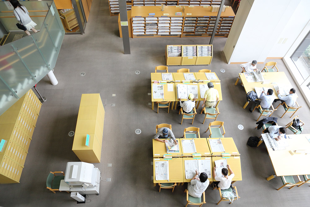 岡山県立図書館の自習室